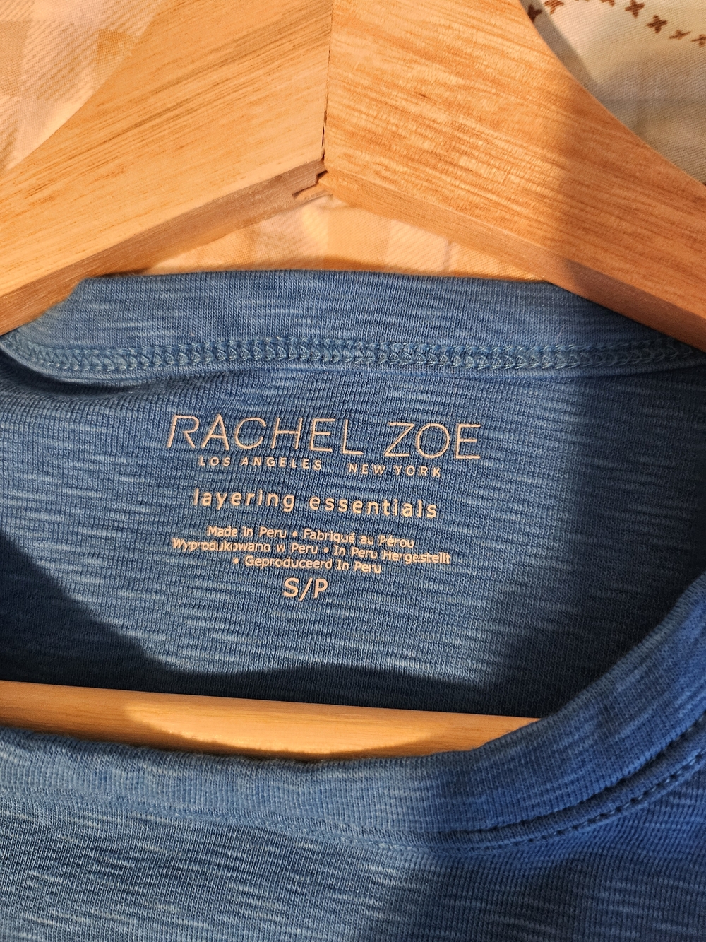 Rachel Zoe Blue Lightweight Layering Tee